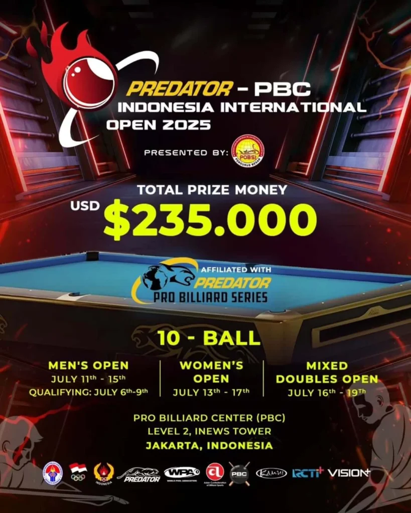 Predator – PBC Indonesia International Open 2025: A New Stage for the Pro Billiard Series in Southeast Asia 1 poster jakarta 1
